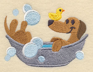 Dachshund in a Tub - Image 2
