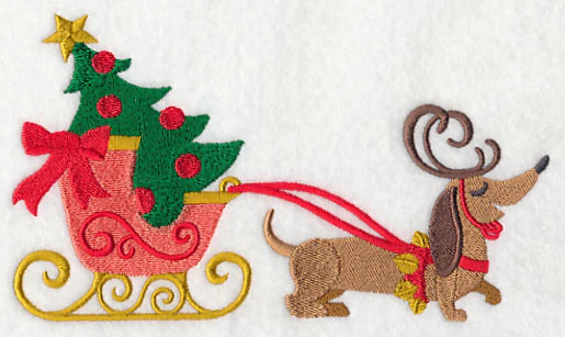 Dachshund Pulling Sleigh - Image 3