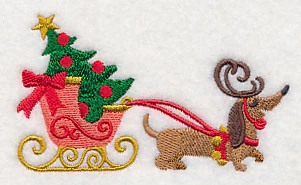 Dachshund Pulling Sleigh - Image 4