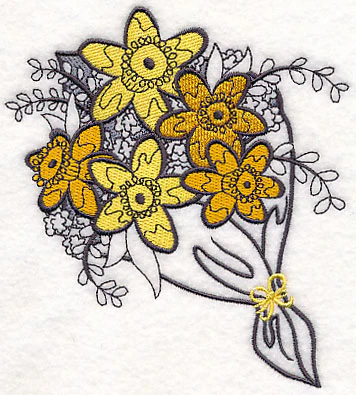 Daffodil Bouquet Wrapped In Paper - Image 3