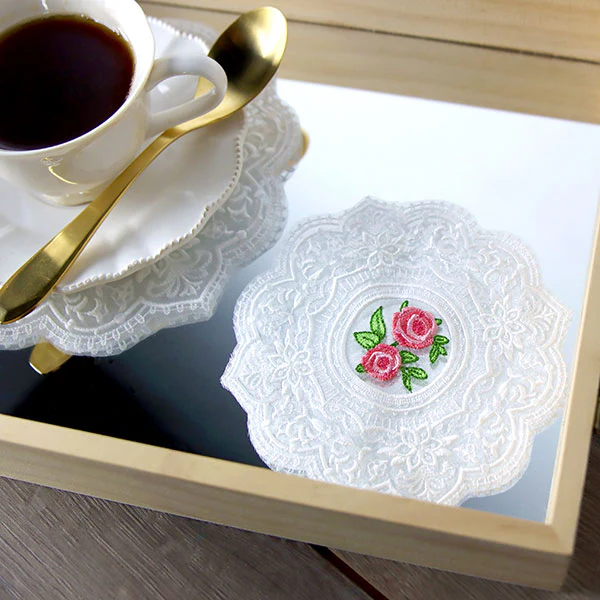 Dainty as Can Be Rose Doily (Organza) - Image 4