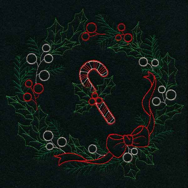 Dainty Candy Cane Wreath (Vintage)