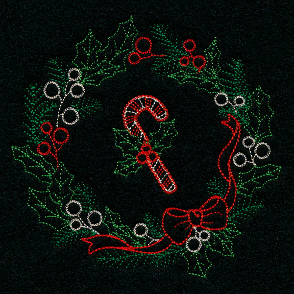 Dainty Candy Cane Wreath (Vintage) - Image 4