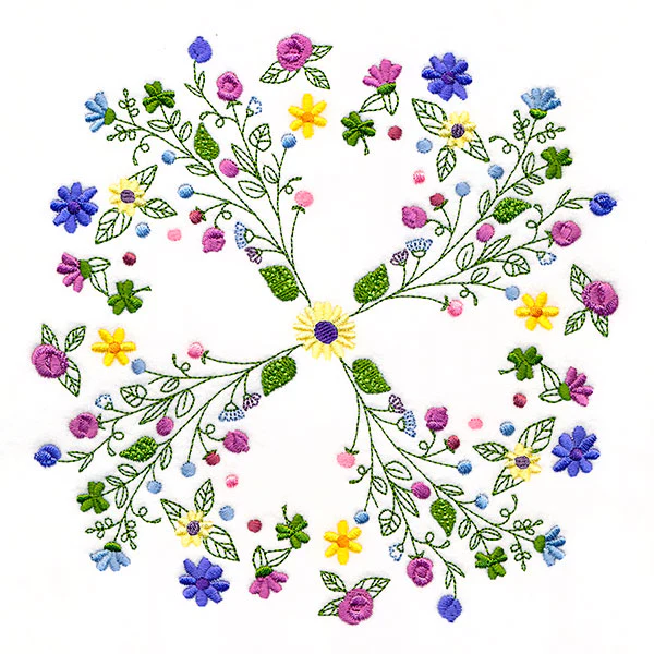 Dainty Flower Kaleidoscope Circle - Image 3