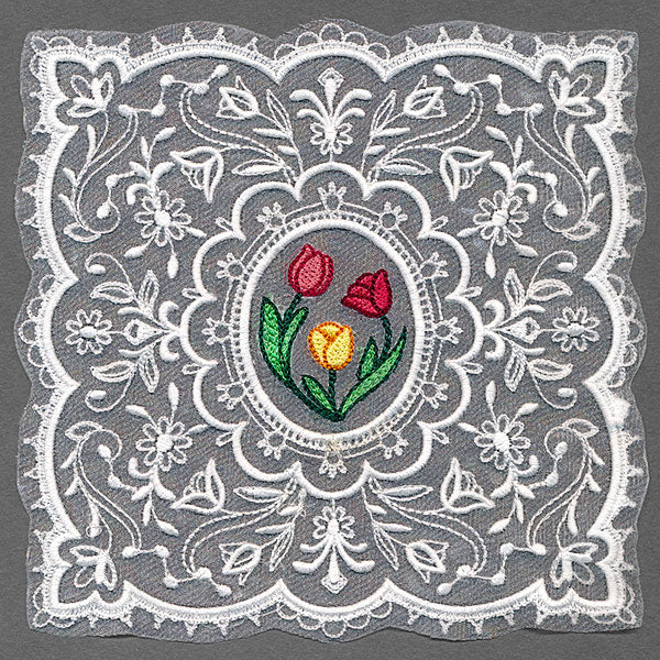 Dainty Tulips Doily (Organza) - Image 5