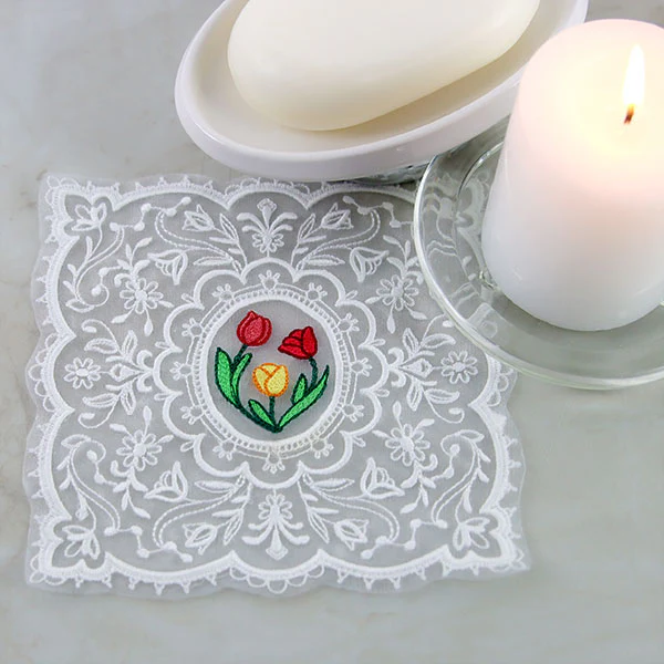 Dainty Tulips Doily (Organza) - Image 6