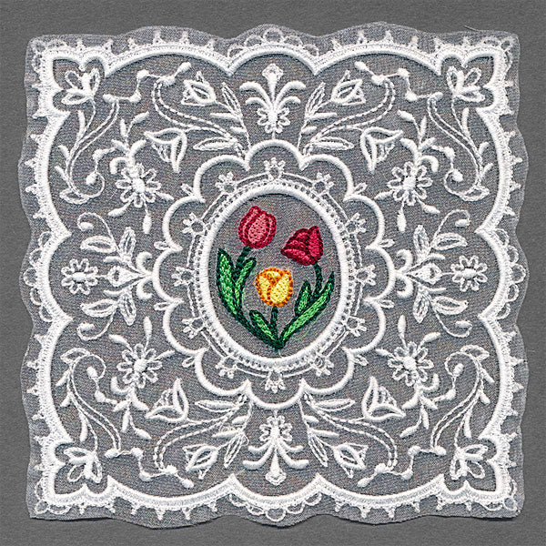 Dainty Tulips Doily (Organza) - Image 7