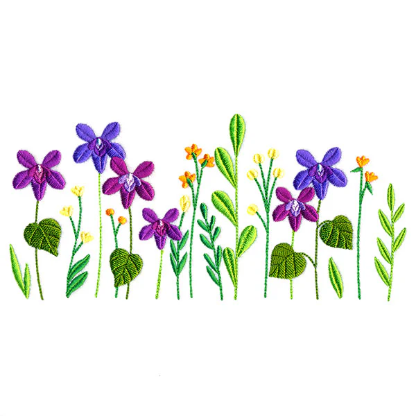 Dainty Wood Violet Border - Image 3