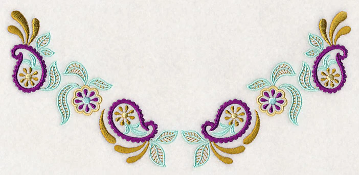 Daisy Paisley Neckline (V-Neck) - Image 4