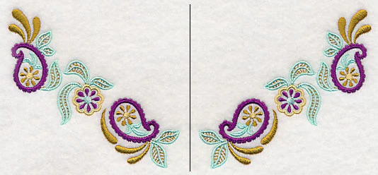 Daisy Paisley Neckline (V-Neck) (Split) - Image 2