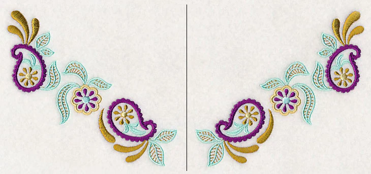 Daisy Paisley Neckline (V-Neck) (Split) - Image 4
