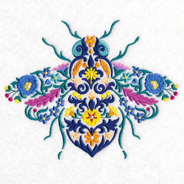 Damask Flowers Bee - Image 5