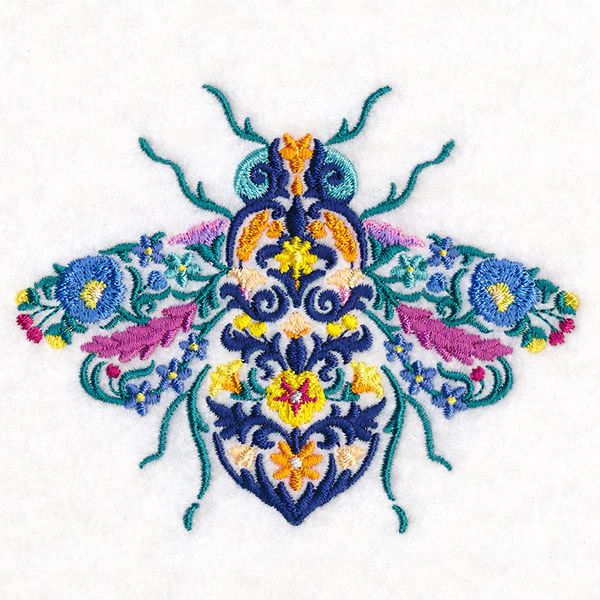 Damask Flowers Bee - Image 7