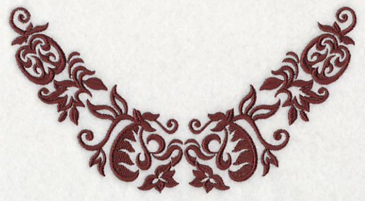Damask Pumpkins Neckline (V-Neck) - Image 2