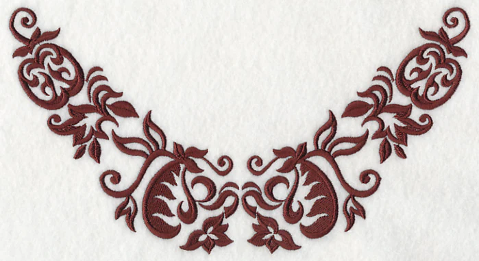 Damask Pumpkins Neckline (V-Neck) - Image 4