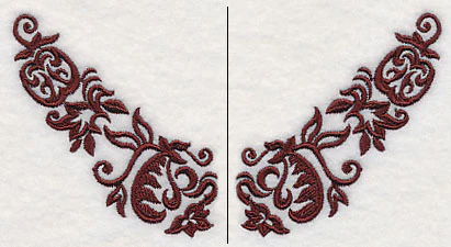 Damask Pumpkins Neckline (V-Neck) (Split) - Image 3