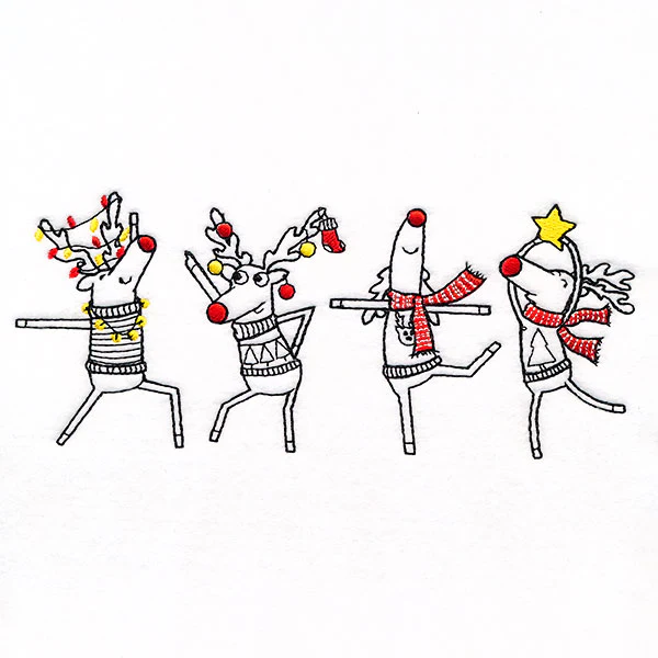 Dance Party Reindeer Border - Image 3