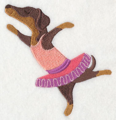 Dancing Dachshund Arabesque