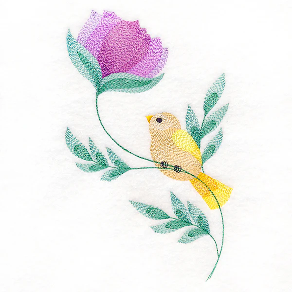 Darling Bird Perched on Petals - Image 3