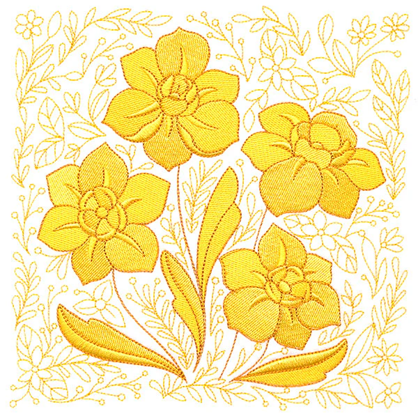 Darling Daffodils Square