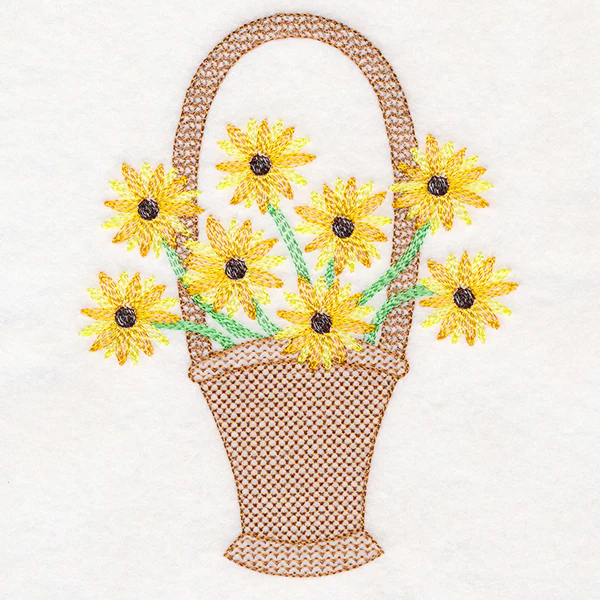 Darling Daisies Flower Basket - Image 3