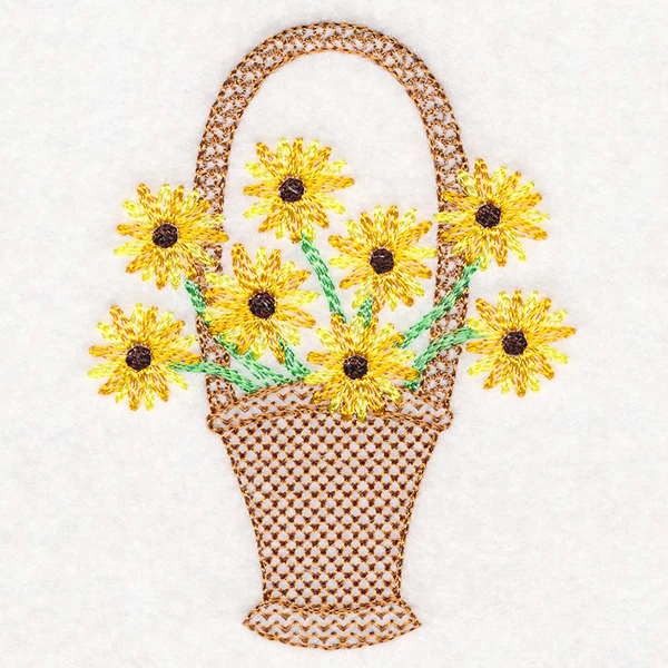 Darling Daisies Flower Basket - Image 5
