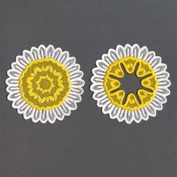 Darling Daisy Wine Glass Coaster (Lace) - Image 4