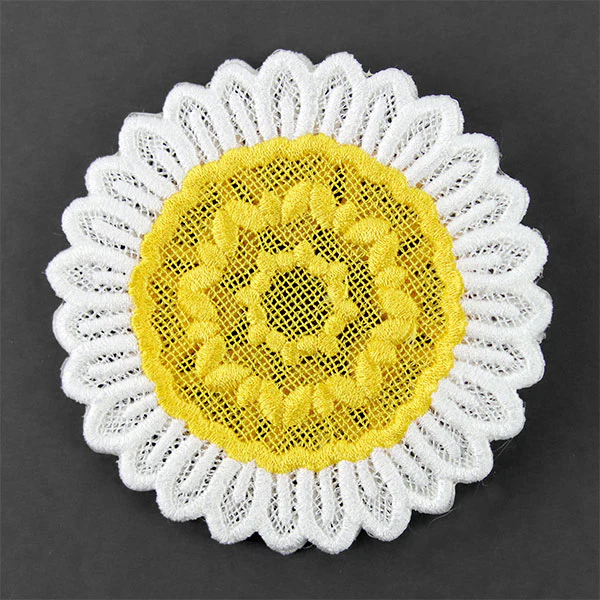 Darling Daisy Wine Glass Coaster (Lace) - Image 7