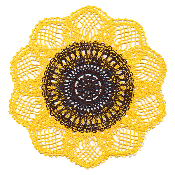 Darling Sunflower Doily (Battenburg Lace)