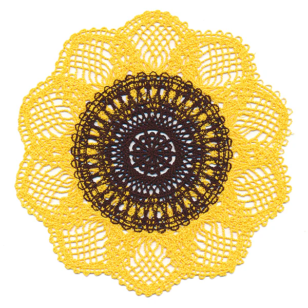 Darling Sunflower Doily (Battenburg Lace) - Image 2