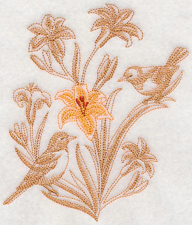 Daylily and Orioles (Toile) - Image 4