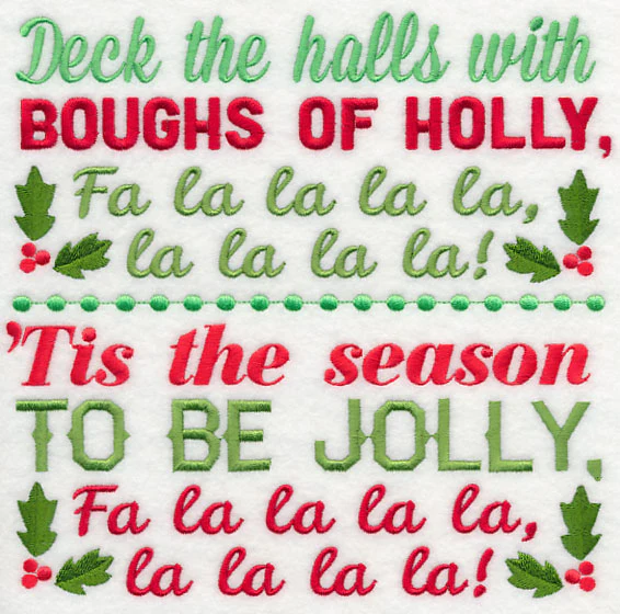 Deck the Halls Carol Square - Image 5