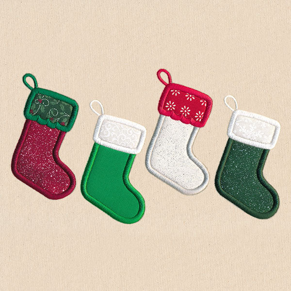 Deck the Halls Christmas Stocking Border (Applique) - Image 3