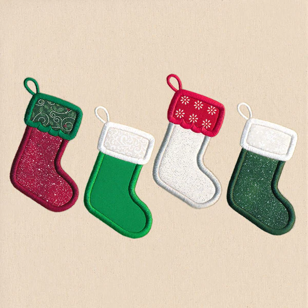 Deck the Halls Christmas Stocking Border (Applique) - Image 6