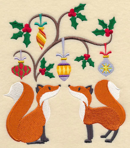 Deck the Halls with Christmas Foxes - Image 2