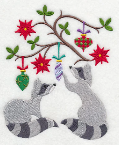 Deck the Halls with Christmas Raccoons - Image 3