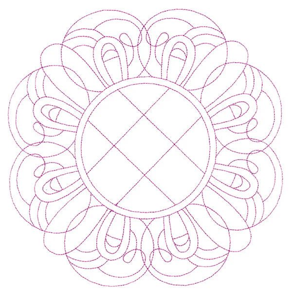Decorative Quilting Backdrop Circle 3 (Double Run)