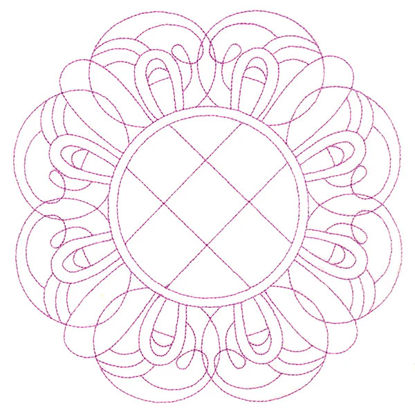 Decorative Quilting Backdrop Circle 3 (Double Run) - Image 2