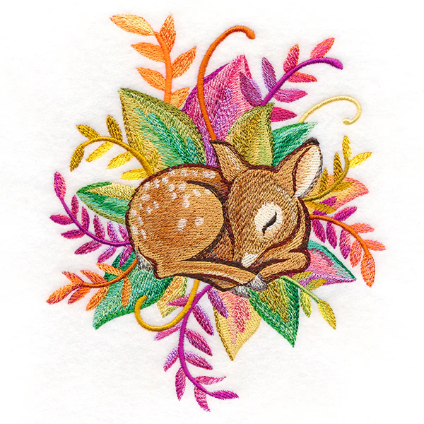 Deer and Leaves in Watercolor - Image 3