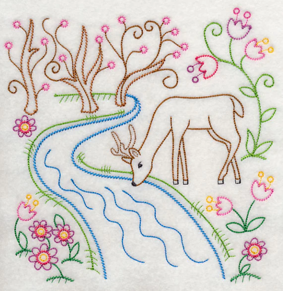 Deer at Spring River (Vintage) - Image 5