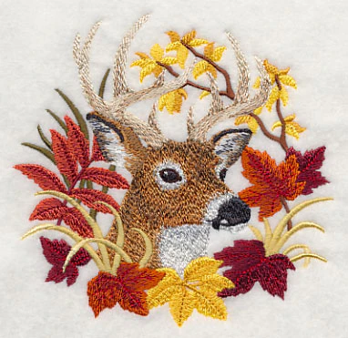 Deer in Autumn Leaves - Image 5