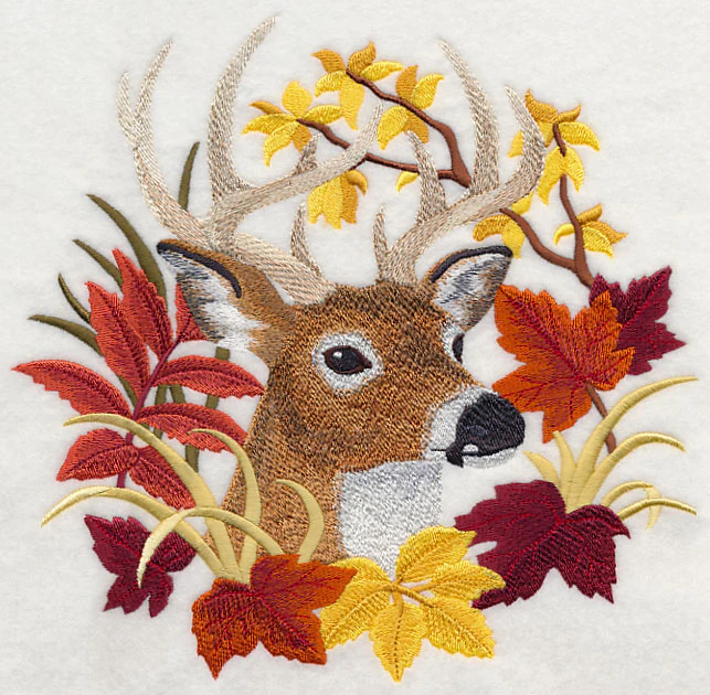 Deer in Autumn Leaves - Image 6