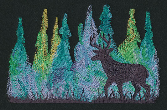 Deer Silhouette in Watercolor - Image 4