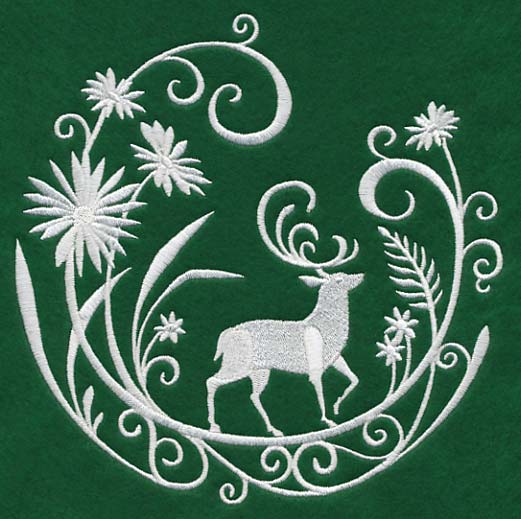 Deer Whitework Scene - Image 2