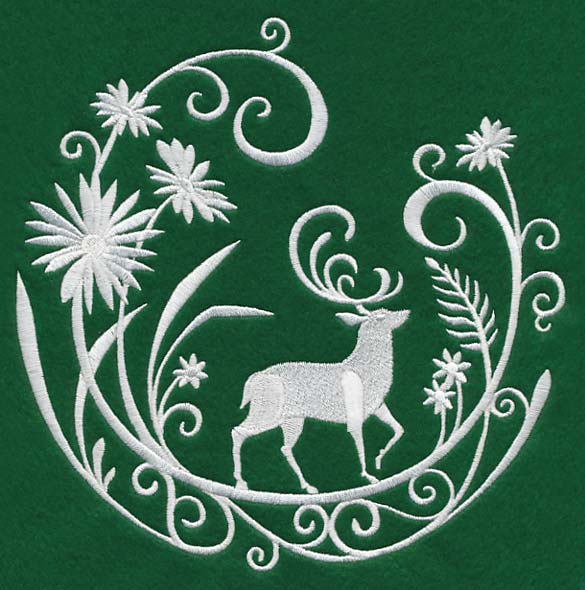 Deer Whitework Scene - Image 6