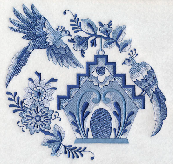 Delft Blue Birdhouse 3 - Image 5