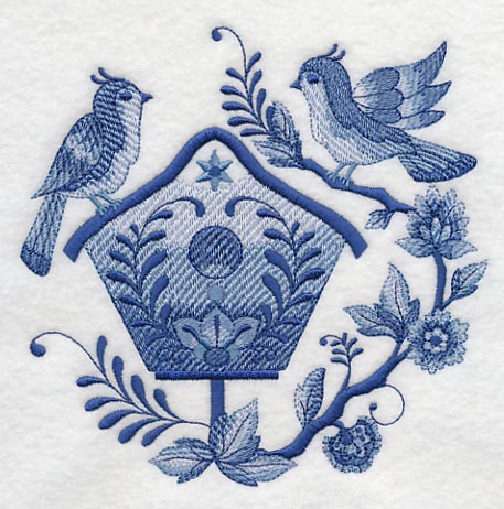 Delft Blue Birdhouse 7 - Image 3