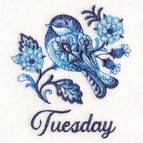 Delft Blue Chickadee on Tuesday - Image 2