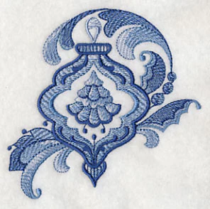Delft Blue Christmas Tree Ornament - Image 2