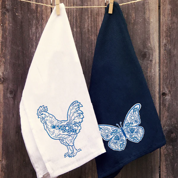 Delft Blue Doodle Butterfly - Image 8